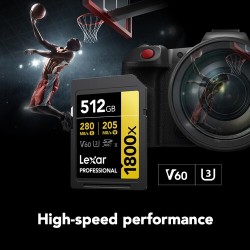 Compra Lexar SD Pro Gold UHS-II 1800X 512GB | Tarjeta de Memoria Profesional Ultra Rápida