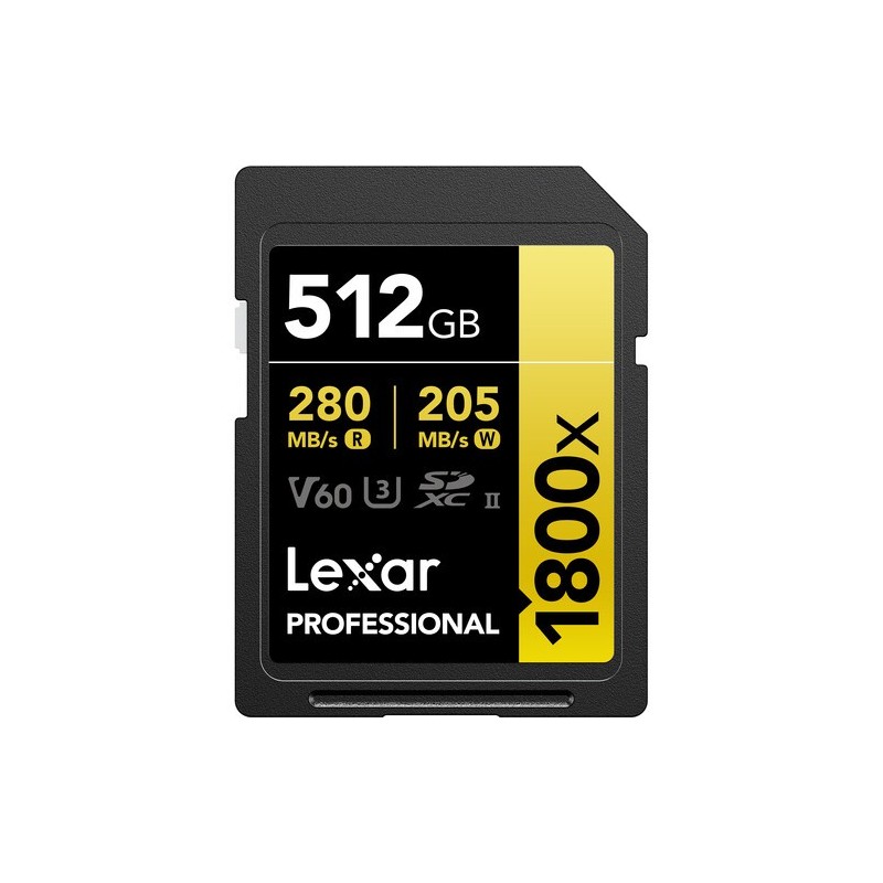 Compra Lexar SD Pro Gold UHS-II 1800X 512GB | Tarjeta de Memoria Profesional Ultra Rápida