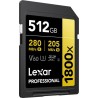 Compra Lexar SD Pro Gold UHS-II 1800X 512GB | Tarjeta de Memoria Profesional Ultra Rápida