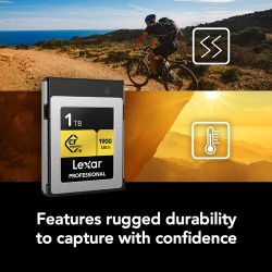 Lexar CFexpress Pro Tipo B Gold 1TB | Tarjeta de memoria profesional de alta capacidad para grabaciones en 8K y archivos RAW