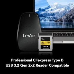 Lexar CFexpress Pro Tipo B Gold 1TB | Tarjeta de memoria profesional de alta capacidad para grabaciones en 8K y archivos RAW