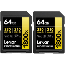 Compra Lexar SD Pro Gold Series UHSII 64G V | Tarjeta de Memoria UHS-II para Fotografía y Video Profesional