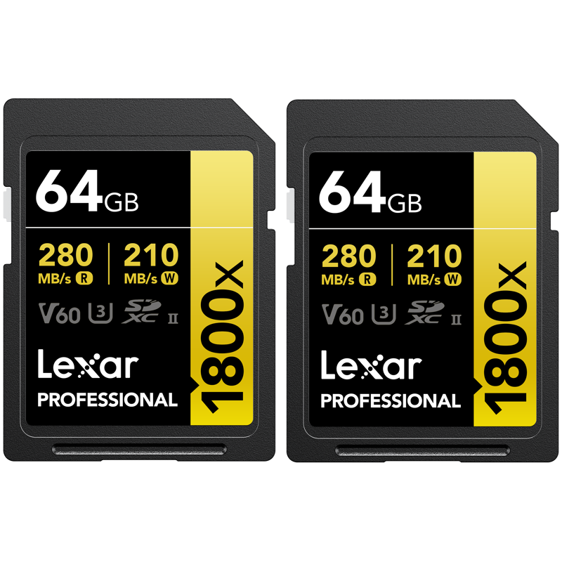 Compra Lexar SD Pro Gold Series UHSII 64G V | Tarjeta de Memoria UHS-II para Fotografía y Video Profesional