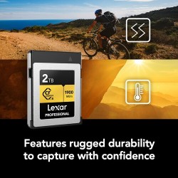 Lexar CFexpress Pro Tipo B Gold 2TB | Tarjeta de memoria de máxima capacidad para grabaciones en 8K y almacenamiento RAW