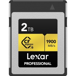 Lexar CFexpress Pro Tipo B Gold 2TB | Tarjeta de memoria de máxima capacidad para grabaciones en 8K y almacenamiento RAW