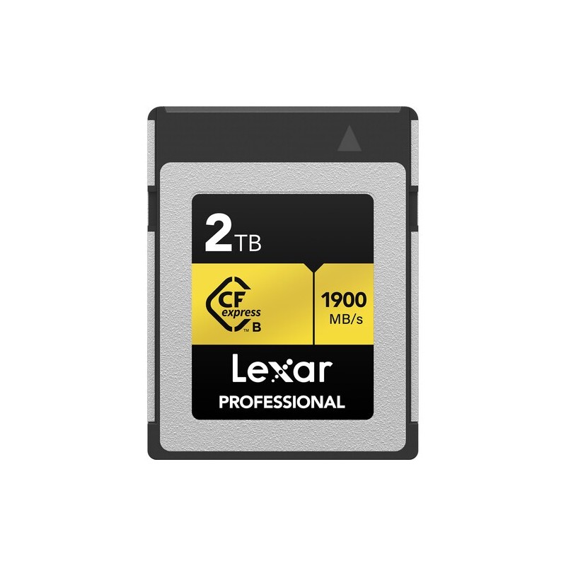Lexar CFexpress Pro Tipo B Gold 2TB | Tarjeta de memoria de máxima capacidad para grabaciones en 8K y almacenamiento RAW