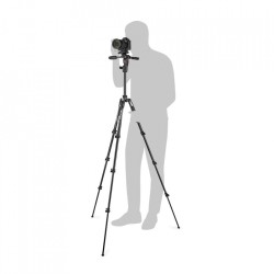 Manfrotto MKBFRLA4BK-3W | Trípode de aluminio con rótula 3-way fluida para foto y vídeo