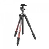 Manfrotto MKELMII4RD-BH | Trípode de viaje en aluminio con rótula de bola y acabado rojo