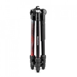 Manfrotto MKELMII4RD-BH | Trípode de viaje en aluminio con rótula de bola y acabado rojo