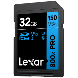 Compra Lexar SDHC 800X PRO Blue Series 32GB | Tarjeta de Memoria Rápida para Cámaras y Video 4K