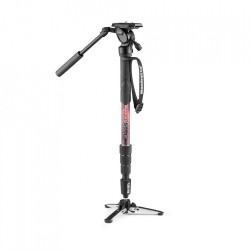 Manfrotto MVMELMIIA4LIVE | Kit de monopié de vídeo con base fluida y rótula de bola