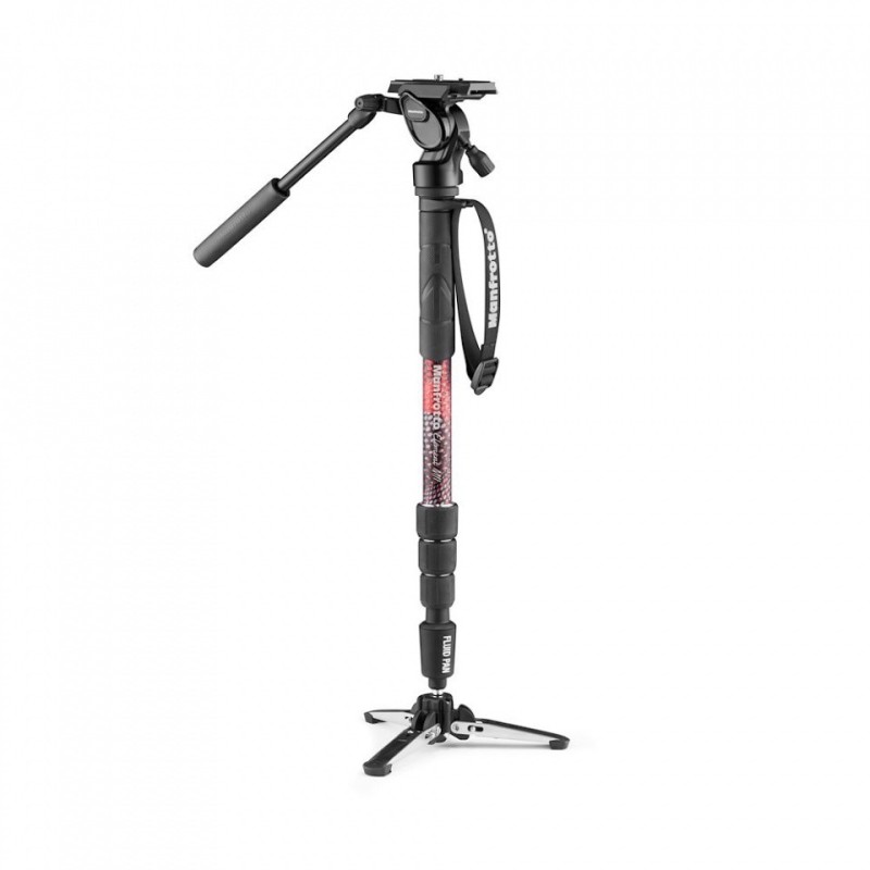 Manfrotto MVMELMIIA4LIVE | Kit de monopié de vídeo con base fluida y rótula de bola