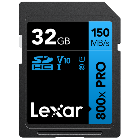Compra Lexar SDHC 800X PRO Blue Series 32GB | Tarjeta de Memoria Rápida para Cámaras y Video 4K