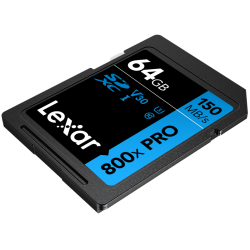 Compra Lexar SDHC 800X PRO Blue Series 64GB | Tarjeta de Memoria Profesional para Video 4K