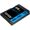 Compra Lexar SDHC 800X PRO Blue Series 64GB | Tarjeta de Memoria Profesional para Video 4K