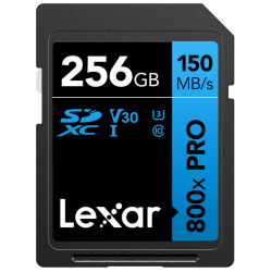 Compra Lexar SDXC 800X PRO Blue Series 256G | Tarjeta de Memoria Rápida para Video 4K y Fotografía Profesional