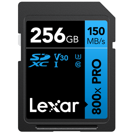 Compra Lexar SDXC 800X PRO Blue Series 256G | Tarjeta de Memoria Rápida para Video 4K y Fotografía Profesional