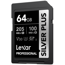 Compra Lexar SDXC Silver Plus UHS-1 64G V30 | Tarjeta de Memoria Rápida para Video y Fotografía