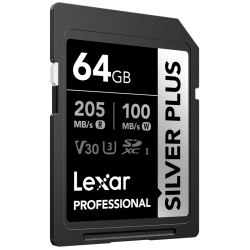 Compra Lexar SDXC Silver Plus UHS-1 64G V30 | Tarjeta de Memoria Rápida para Video y Fotografía