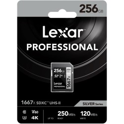 Compra Lexar SDXC 256GB 1667X PRO UHSII U3 | Tarjeta de Memoria de Alta Velocidad para Video 4K