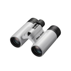 Nikon Prismáticos Aculon T02 8×21 Blanco | Compactos tipo techo diseño minimalista