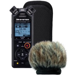 OM System LS-P5 Kit | Grabadora de audio con accesorios para reducción de viento