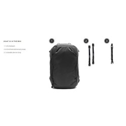 Peak Design Travel 45L Negra Mochila | Mochila fotográfica expandible y versátil para viajes y equipo técnico