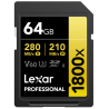 Compra Lexar SDXC Pro Gold UHS-II 1800X 64G | Tarjeta de Memoria de Alto Rendimiento