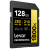 Lexar SDXC Pro Gold 1800X 128GB V60 | tarjeta sdxc 128gb | tarjeta sd profesional | tarjeta sd v60 video 4k