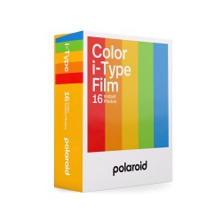 Polaroid Película i-Type Color 16V | 16 fotos instantáneas en color con marco blanco clásico