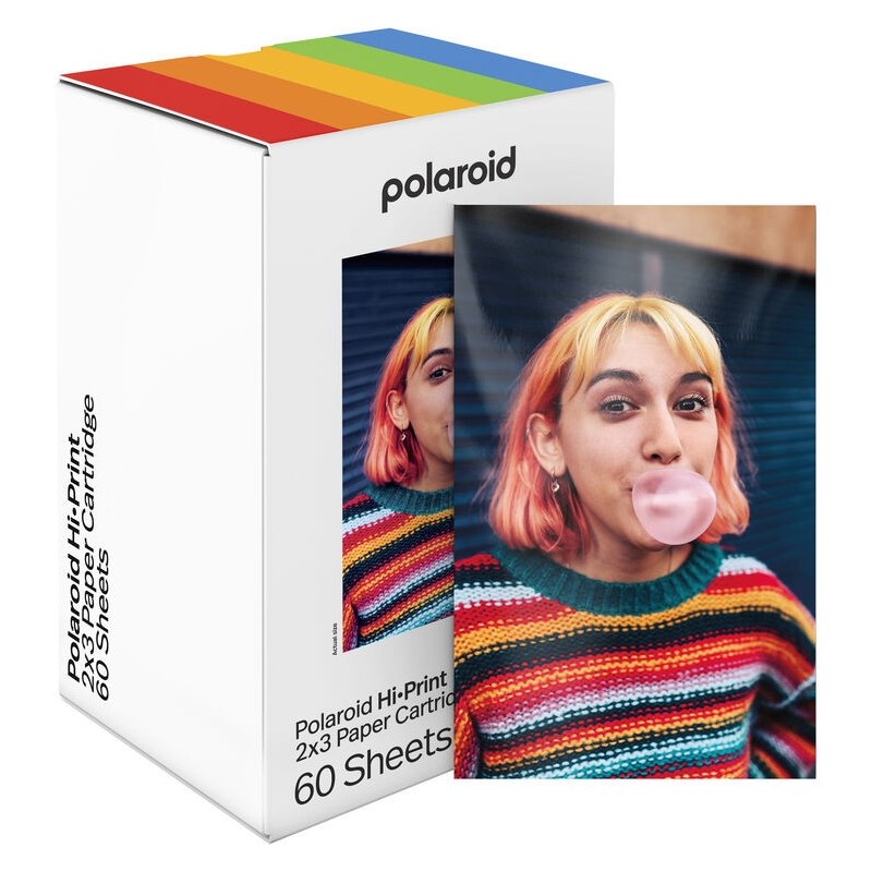 Polaroid Cartucho Hi-Print 2x3 | Pack de 60 hojas adhesivas para impresiones continuas
