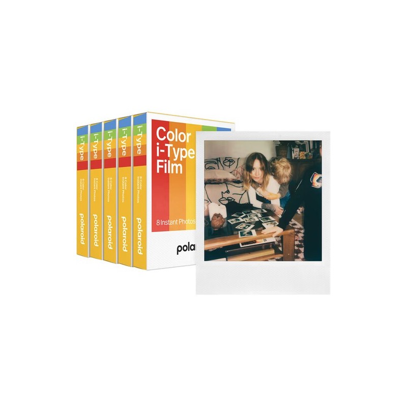 Polaroid Película i-Type Color Pack 40V | Pack de 40 fotos instantáneas en color para cámaras i-Type