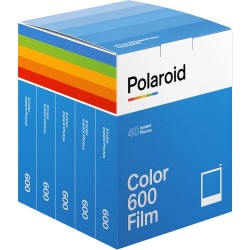 Polaroid Película 600 Color Clásica 40V | Pack de 40 fotos instantáneas con marco blanco
