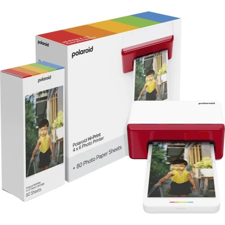 Polaroid Everything Box Impresora Hi-Print 4x6 Blanco (80 Fotos) | Pack premium de impresión