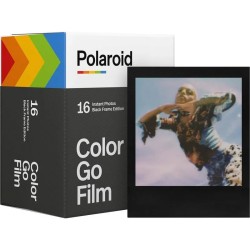 Polaroid Película Go Negra Pack Doble | 16 fotos instantáneas con marco negro para un toque artístico