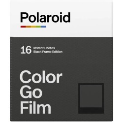 Polaroid Película Go Negra Pack Doble | 16 fotos instantáneas con marco negro para un toque artístico