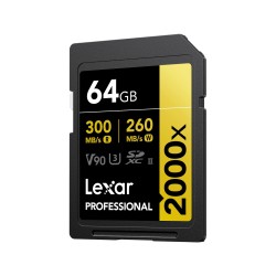 Lexar SDXC Pro Gold 2000x UHS-II 64GB | tarjeta sd profesional gold | tarjeta sd uhs-ii v90
