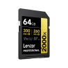 Lexar SDXC Pro Gold 2000x UHS-II 64GB | tarjeta sd profesional gold | tarjeta sd uhs-ii v90