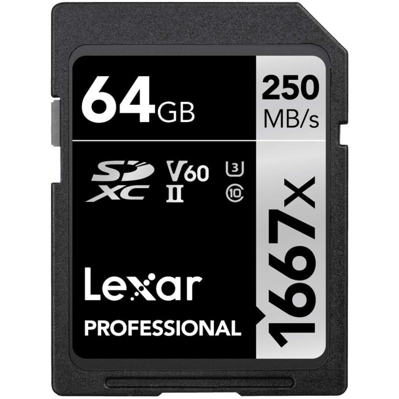 Compra Lexar SDXC Pro Silver UHS-II 1667X 6 | Tarjeta de Memoria Profesional para Cámaras y Video