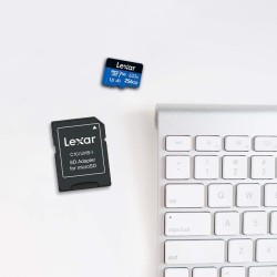 Lexar Micro SDHC 256GB 633x UHS-I U1 CL10 | Tarjeta de memoria de alto rendimiento para grabaciones en Full HD y 4K