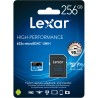 Lexar Micro SDHC 256GB 633x UHS-I U1 CL10 | Tarjeta de memoria de alto rendimiento para grabaciones en Full HD y 4K