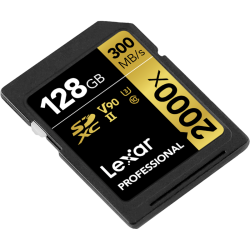 Compra Lexar SDXC Pro Gold UHS-II 2000X 128 | Tarjeta de Memoria Rápida para Video 4K y Fotografía Profesional