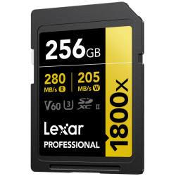 Compra Lexar SDXC Pro Gold 1800X UHS-II 256 | Tarjeta de Memoria Profesional para Video 4K