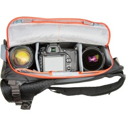 Think Tank MindShift Estuche 11L PhotoCross 13 Naranja | Estuche cruzado de mayor capacidad y visibilidad para cámaras DSLR o mi