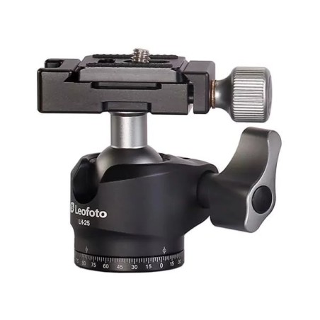 Leofoto Rótula LH-25 + Placa PU-25 | Rótula Leofoto con Placa de Montaje Rápido