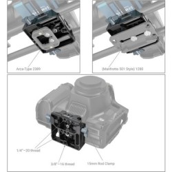 SmallRig 3357 Baseplate Universal LWS Doble Abrazadera 15mm | Compra SmallRig 3357 | Precio Baseplate LWS Universal | baseplate 