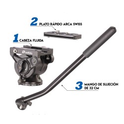 Leofoto Rótula Fluida para Video BV-10 | Rótula de Video Leofoto con Movimiento Suave