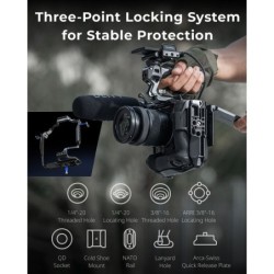 SmallRig 5147 Cage Panasonic Lumix S1R II S5II S5IIX G9II con Grip Batería DMW-BG1 DMW-BG2 | Compra SmallRig 5147