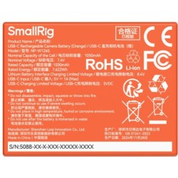 SmallRig 5088 Batería Fujifilm NP-W126S USB-C 1050mAh Naranja | Compra SmallRig 5088 | Precio SmallRig 5088