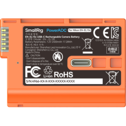 SmallRig 4966 Batería Nikon EN-EL15C USB-C 2400mAh 17.28Wh Naranja | Compra SmallRig 4966 | Precio SmallRig 4966